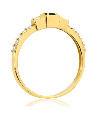 Engagement ring with cubic zirconia 14k