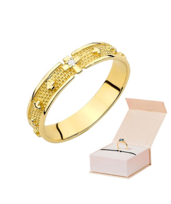 Pierścionek obrączka z diamentami 0,34ct