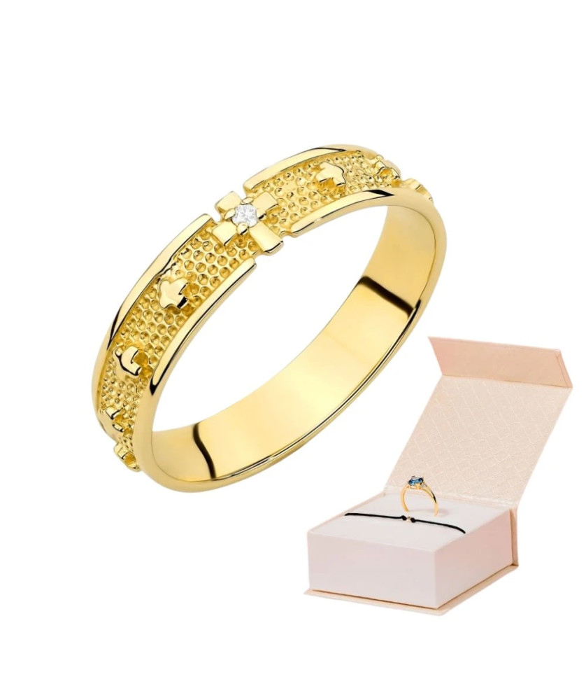 Pierścionek obrączka z diamentami 0,34ct