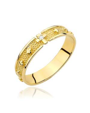 Pierścionek obrączka z diamentami 0,34ct