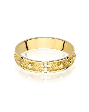 Pierścionek obrączka z diamentami 0,34ct