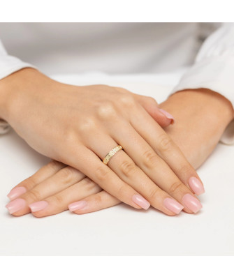 Pierścionek obrączka z diamentami 0,34ct