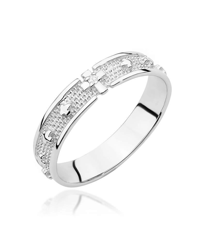 Pierścionek obrączka z diamentami 0,34ct