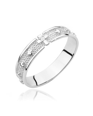 Pierścionek obrączka z diamentami 0,34ct