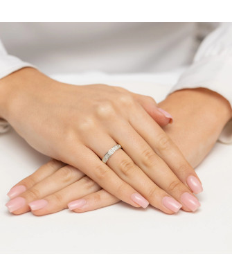 Pierścionek obrączka z diamentami 0,34ct