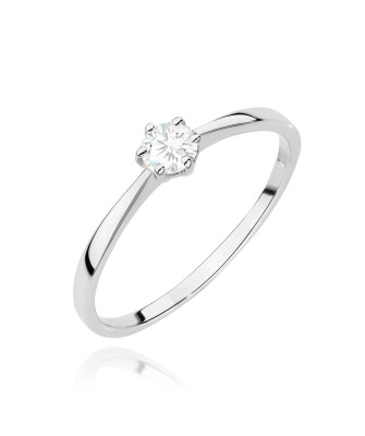 Złoty Pierścionek 14k z diamentem 0,50ct Certyfikat IGI/GIA/HDR