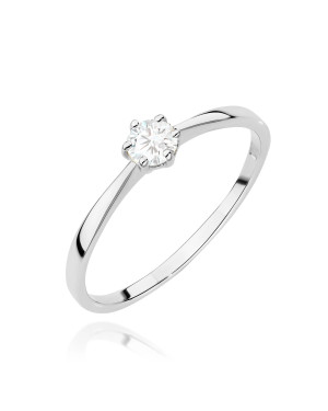 Złoty Pierścionek 14k z diamentem 0,50ct Certyfikat IGI/GIA/HDR
