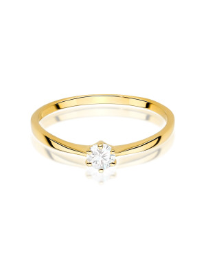 Złoty Pierścionek 14k z diamentem 0,50ct Certyfikat IGI/GIA/HDR
