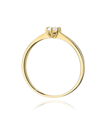Złoty Pierścionek 14k z diamentem 0,50ct Certyfikat IGI/GIA/HDR