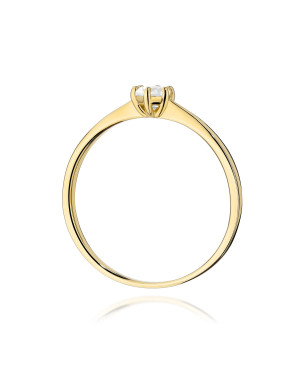 Złoty Pierścionek 14k z diamentem 0,50ct Certyfikat IGI/GIA/HDR