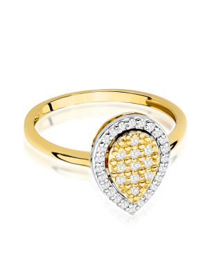 Złoty Pierścionek 14k z diamentem 0,50ct Certyfikat IGI/GIA/HDR