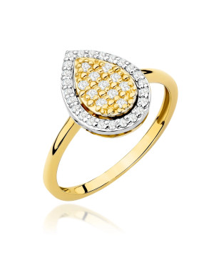 Złoty Pierścionek 14k z diamentem 0,50ct Certyfikat IGI/GIA/HDR