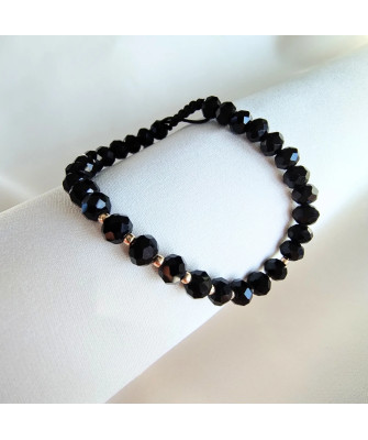 Tourmaline bracelet with gold beads gold 14k BSZN.18P