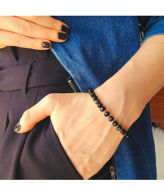 Tourmaline bracelet with gold beads gold 14k BSZN.18P