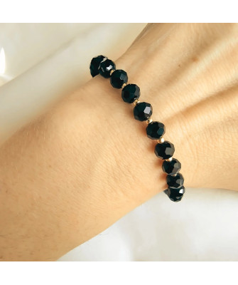 Tourmaline bracelet with gold beads gold 14k BSZN.18P