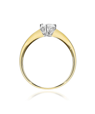Gold ring with 0.30ct diamond certificate