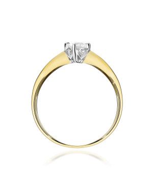 Gold ring with 0.30ct diamond certificate