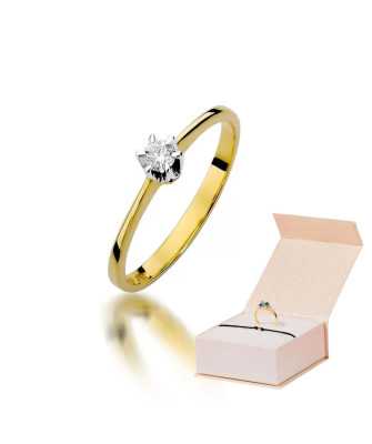 14K Gold Lab Diamond Ring 0.10ct