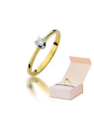 14K Gold Lab Diamond Ring 0.10ct