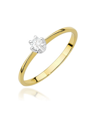 14K Gold Lab Diamond Ring 0.10ct