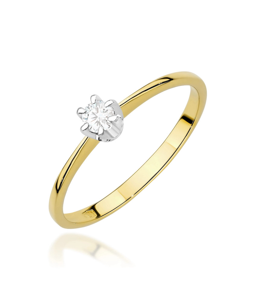 14K Gold Lab Diamond Ring 0.10ct