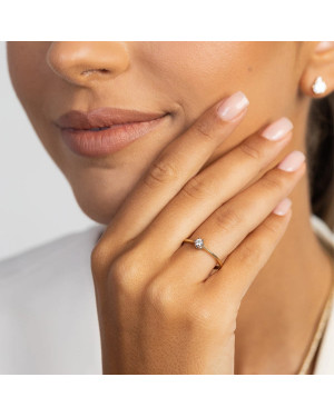 14K Gold Lab Diamond Ring 0.10ct