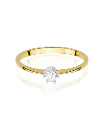 14K Gold Lab Diamond Ring 0.10ct