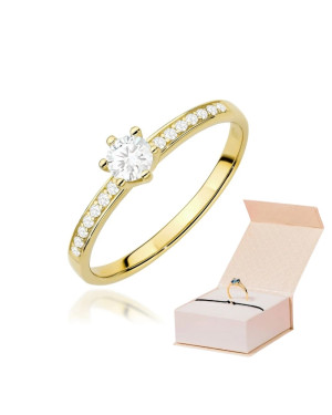 14K Gold Lab Diamond Ring 0.25ct