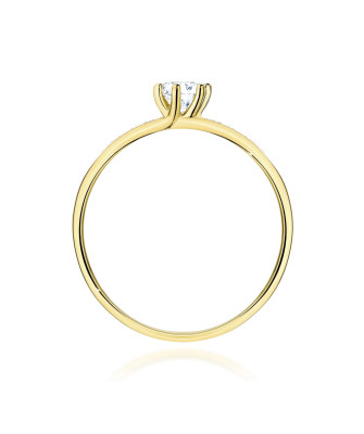 14K Gold Lab Diamond Ring 0.25ct