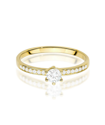 14K Gold Lab Diamond Ring 0.25ct