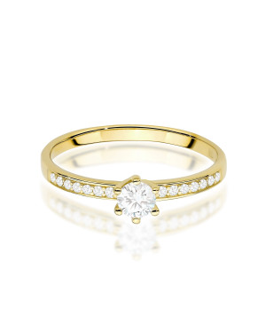 14K Gold Lab Diamond Ring 0.25ct