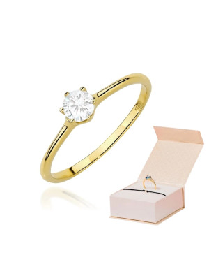 14ct Yellow Gold 0.25ct Brilliant-Cut Diamond Ring