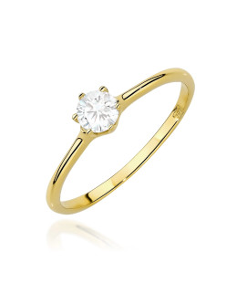 14ct Yellow Gold 0.25ct Brilliant-Cut Diamond Ring