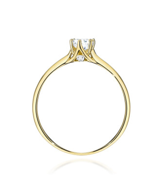 14ct Yellow Gold 0.25ct Brilliant-Cut Diamond Ring