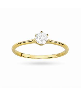 14ct Yellow Gold 0.25ct Brilliant-Cut Diamond Ring