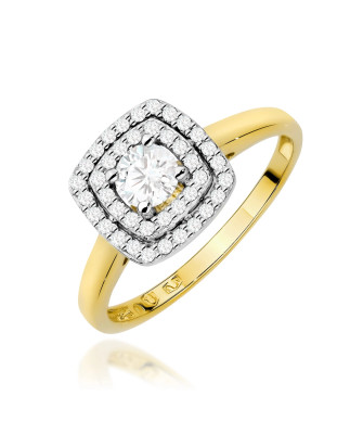 Gold ring with 0.30ct diamond certificate