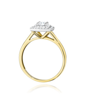 Gold ring with 0.30ct diamond certificate