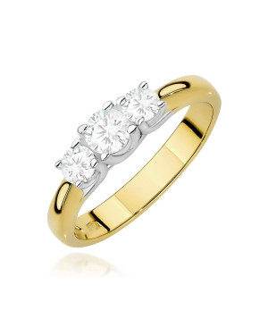 Gold ring with 0.30ct diamond certificate