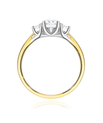Gold ring with 0.30ct diamond certificate