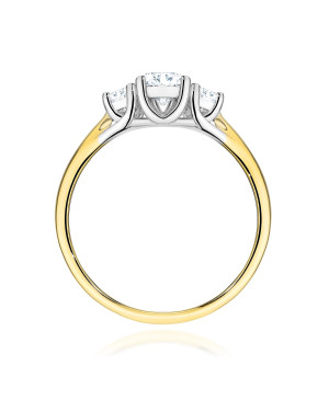 Gold ring with 0.30ct diamond certificate