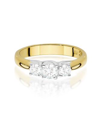 Gold ring with 0.30ct diamond certificate