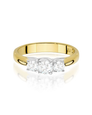 Gold ring with 0.30ct diamond certificate