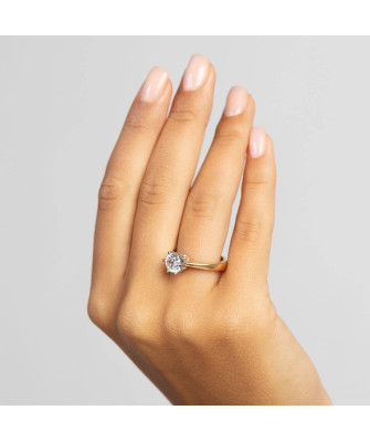 14k Gold Lab Diamond Ring 1.00ct