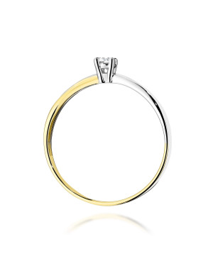 Gold ring with 0.30ct diamond certificate