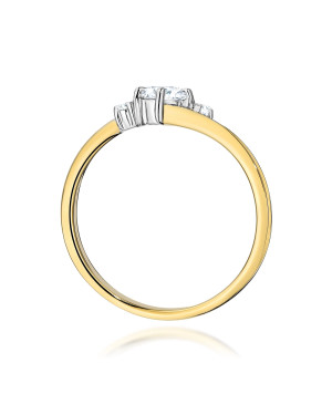 Gold ring with 0.30ct diamond certificate