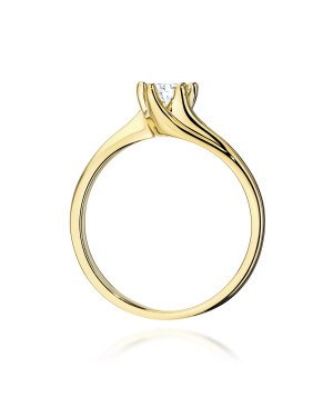 Gold ring with 0.30ct diamond certificate