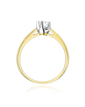 Gold ring with 0.30ct diamond certificate