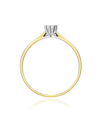Gold ring with 0.30ct diamond certificate