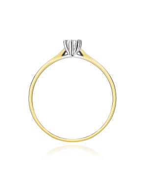 Gold ring with 0.30ct diamond certificate