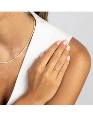 Gold ring with 0.30ct diamond certificate